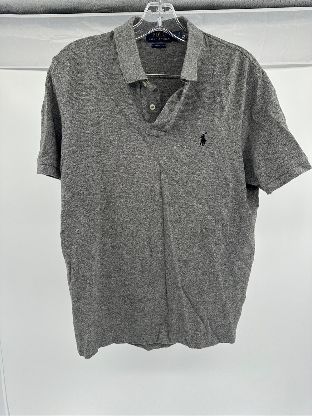 Polo by Ralph Lauren Men's Heather Gray Short-Sleeve Polo